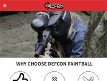 Tablet Screenshot of defconpaintball.com